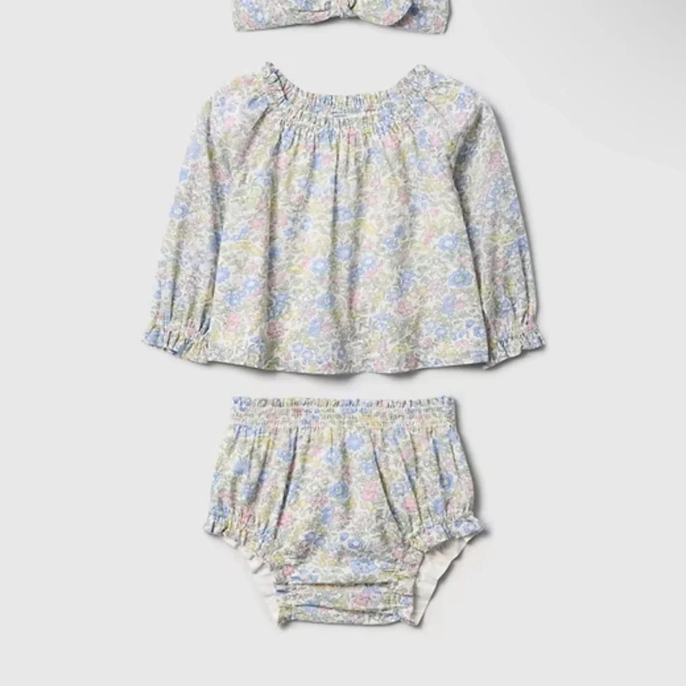 GAP Floral Kids Set in Blue and Pink